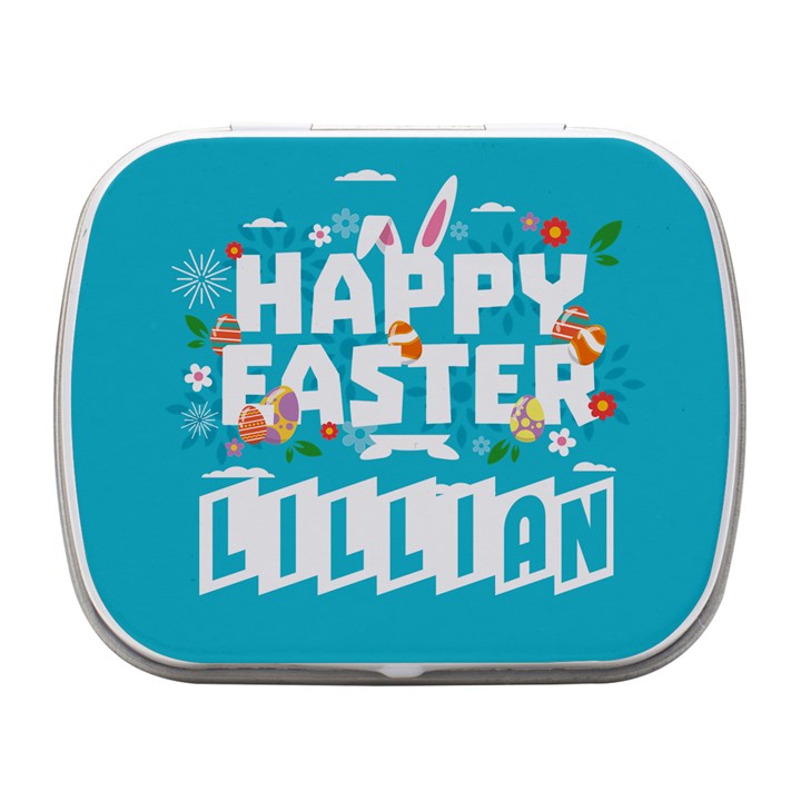 Personalized Easter Name Small Metal Box Small Metal Box (White)