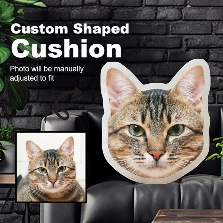 Personalized Pet Head Custom Shaped Cushion Cut To Shape Cushion Case