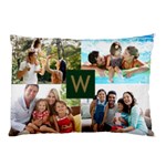 Personalized Photo Initial Pillow Case Pillow Case (Two Sides) Back