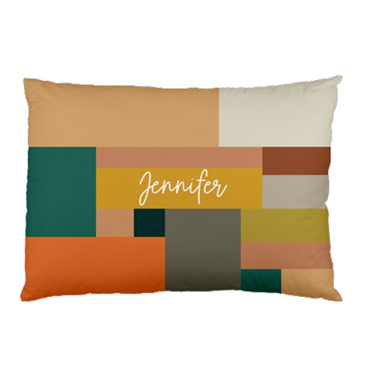 Personalized Geometric Minimalist Name Pillow Case Pillow Case (Two Sides)