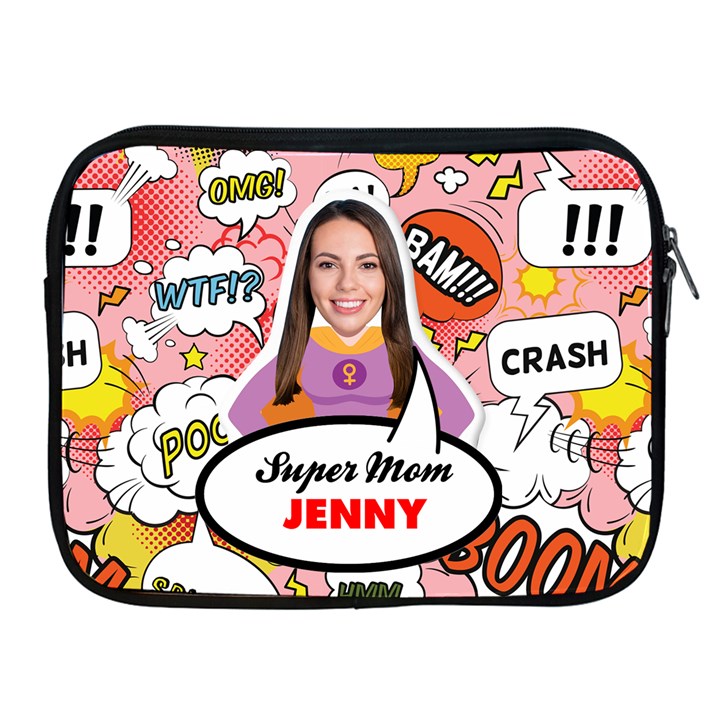 Personalized Photo Super Mom Mother Name iPad Zipper Case Apple iPad Zipper Case