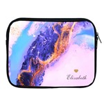 Personalized Initial Name Marble iPad Zipper Case Apple iPad Zipper Case Front