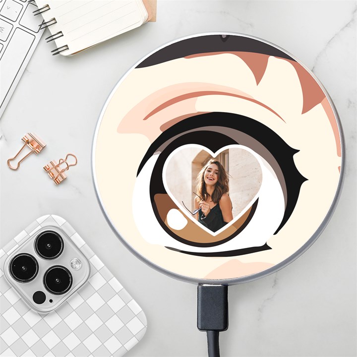Personalized Anime Eye Name Wireless Fast Charger Wireless Fast Charger(White)
