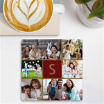Personalized Initial 6 Photo UV Print Square Tile Coaster UV Print Square Tile Coaster  Front