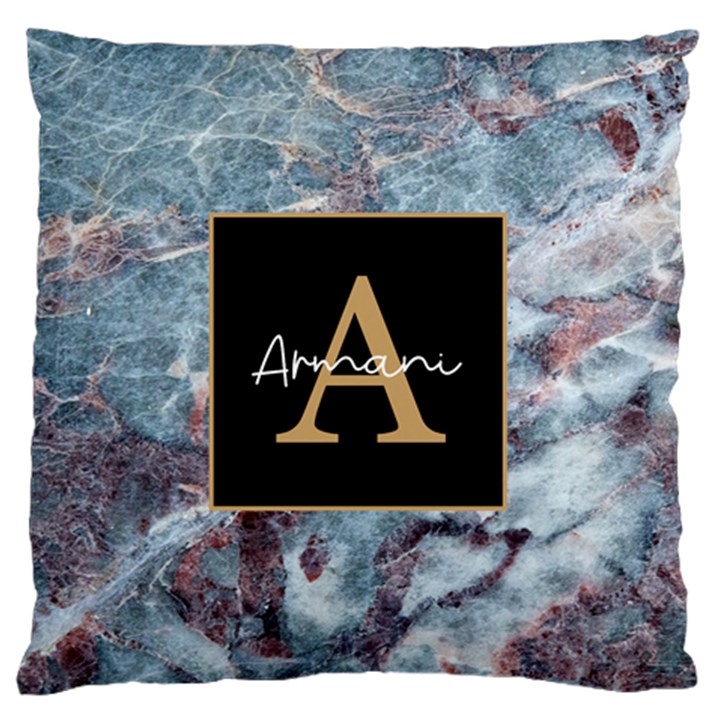Personalized Initial Name Marble Large Cushion Case Large Cushion Case (One Side)