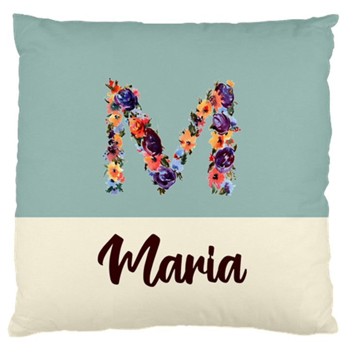 Personalized Initial Name Any Text Color Large Cushion Case Large Cushion Case (One Side)