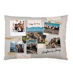 Personalized Collage Travel Photo Any Text Pillow Case Pillow Case (Two Sides) Back