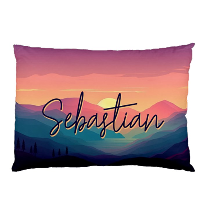 Personalized Name Mountain Landscape Pillow Case