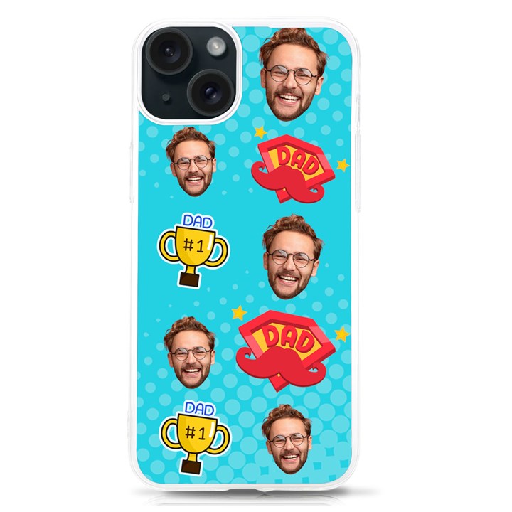 Personalized Super Dad UV Print Case iPhone 15 TPU UV Print Case