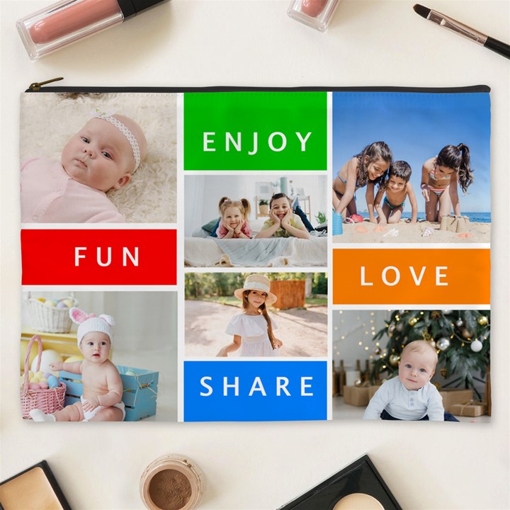 Personalized Photo Any Text Name Cosmetic Bag Cosmetic Bag (XXXL)