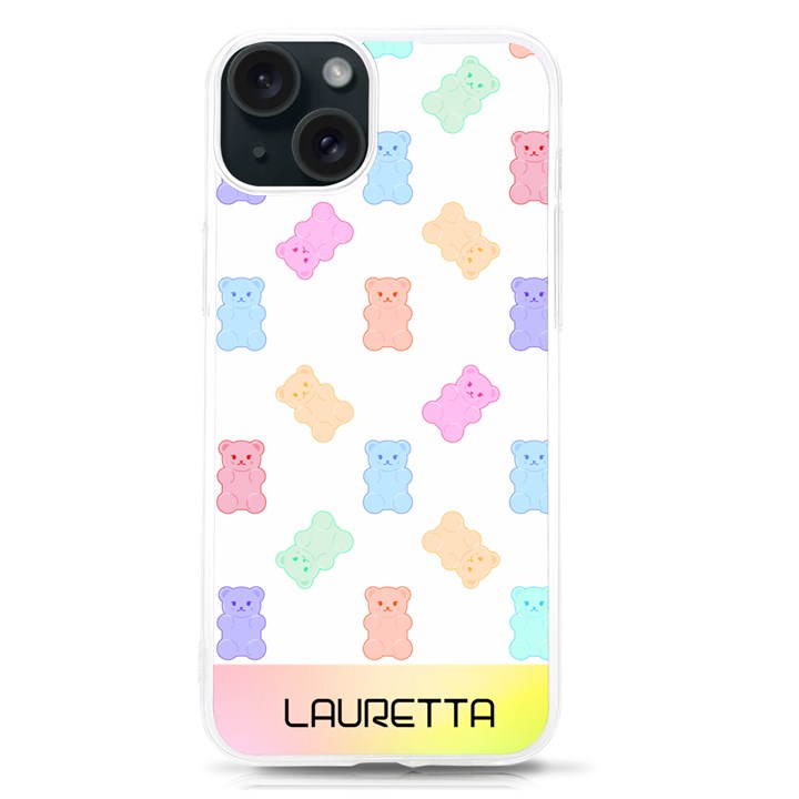 Personalized Jelly Bear Pattern UV Print Case iPhone 15 TPU UV Print Case