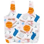Personalized Abstract colorful collage Any Text Recycle Bag Full Print Recycle Bag (XXXL) Back