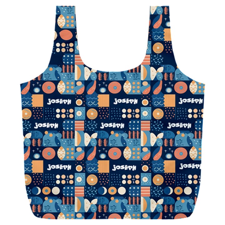 Personalized Abstract Blue Skies Name Any Text Recycle Bag Full Print Recycle Bag (XXXL)