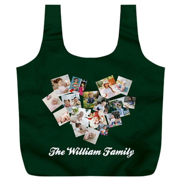 Personalized Photo Any Text Family Name Recycle Bag Full Print Recycle Bag (XXXL)