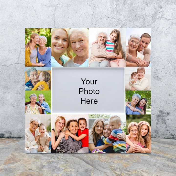 Personalized 12 Photo White Box Photo Frame White Box Photo Frame 4  x 6 