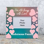 Personalized Do All Things with Love Family Name Any Text Box Photo Frame White Box Photo Frame 4  x 6  Front