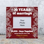 Personalized Wedding anniversary Years of Marriage Any Text in Color Box Photo Frame White Box Photo Frame 4  x 6  Front