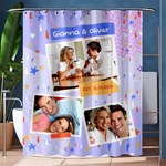 Personalized Couple Photo Name Shower Curtain Shower Curtain 60  x 72  (Medium) 60 x72  Curtain