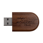 Personalized Love Line Name Wood Oval USB Flash Drive Wood Oval USB Flash Drive USB