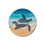 Personalized Turtle Name Rubber Coaster (Round) Rubber Coaster (Round) Front