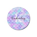 Personalized Mermaid Name Rubber Coaster (Round) Rubber Coaster (Round) Front