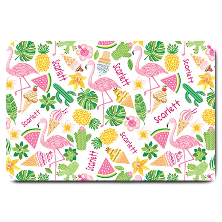 Personalized Summer Tropical Name Doormat Large Doormat