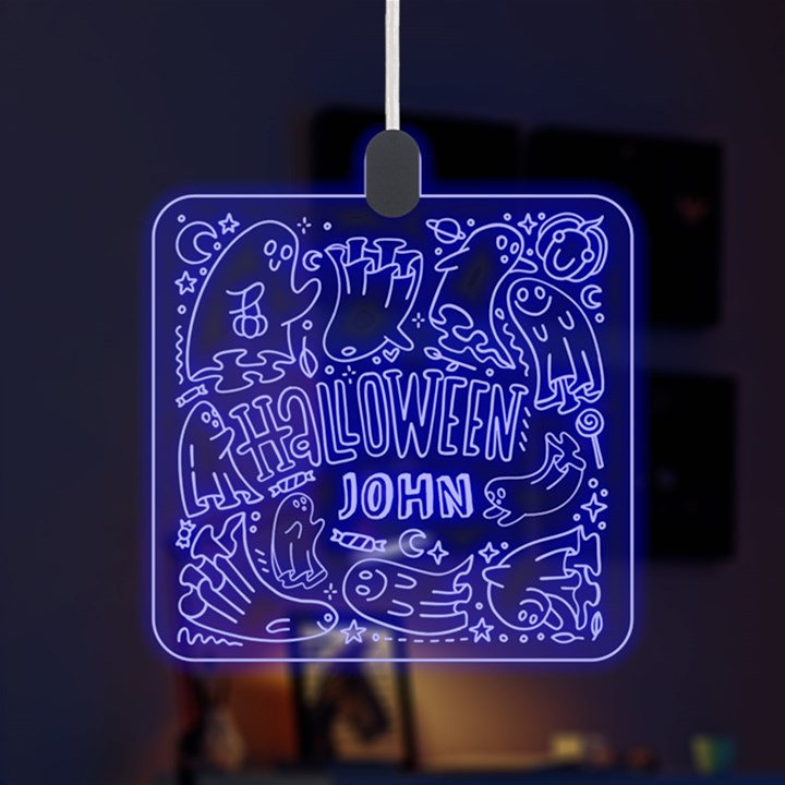Personalized Happy Halloween Name Any Text LED Acrylic Ornament LED Acrylic Ornament