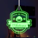 Personalized Happy Halloween Name Any Text LED Acrylic Ornament LED Acrylic Ornament Front