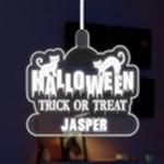 Personalized Happy Halloween Name Any Text LED Acrylic Ornament LED Acrylic Ornament Front
