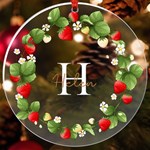 Personalized Name Fruit Frame UV Print Acrylic Ornament Round UV Print Acrylic Ornament Round Front