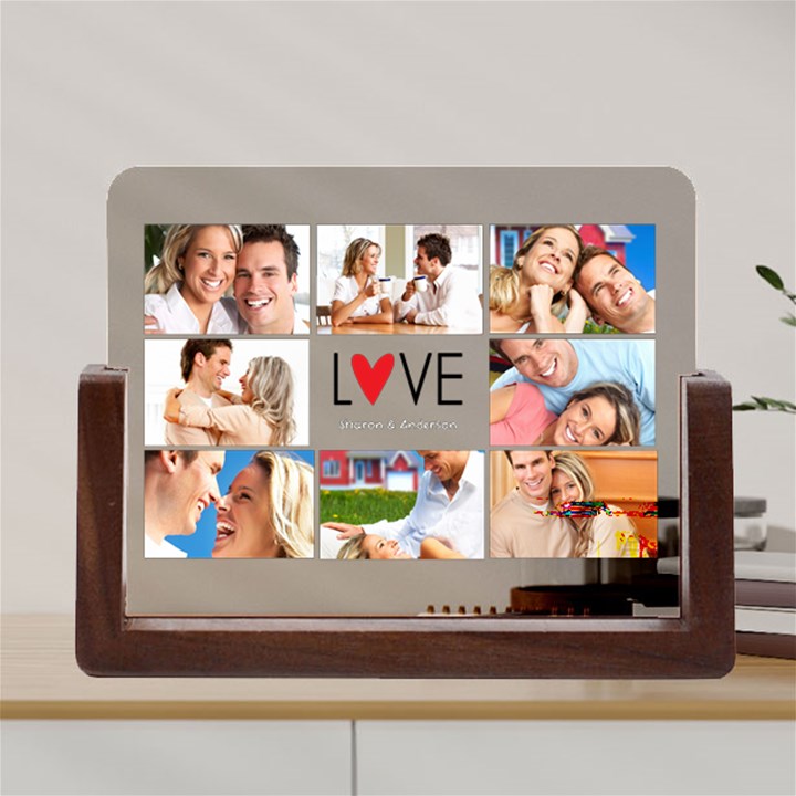 Personalized Love Photo Any Text Gift Name Acrylic UV Print 8  Tabletop Frame Acrylic UV Print 8  Tabletop Frame (U-Shape)