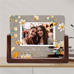 Personalized Oil Painting Floral Marble Texture Photo Name Any Text Acrylic UV Print 8  Tabletop Frame Acrylic UV Print 8  Tabletop Frame (U-Shape) Front