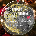 Personalized Name Water Color Forever Together UV Print Acrylic Ornament Round UV Print Acrylic Ornament Round Front