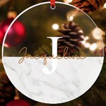 Personalized Name Half Mable UV Print Acrylic Ornament Round UV Print Acrylic Ornament Round Front