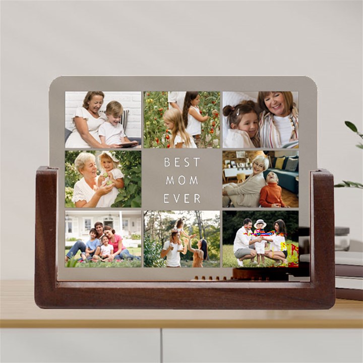 Personalized Best Mom Ever Any Text Photo Acrylic UV Print 8  Tabletop Frame Acrylic UV Print 8  Tabletop Frame (U-Shape)