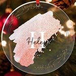 Personalized Name Gold Frame UV Print Acrylic Ornament Round UV Print Acrylic Ornament Round Front