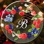Personalized Name Fruit Berry Frame UV Print Acrylic Ornament Round UV Print Acrylic Ornament Round Front