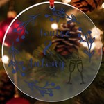 Personalized Name Wine UV Print Acrylic Ornament Round UV Print Acrylic Ornament Round Front