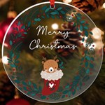 Personalized Name Xmas Frame UV Print Acrylic Ornament Round UV Print Acrylic Ornament Round Front
