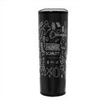 Personalized Halloween Cute Illustratiion Name Any Text Stainless Steel Travel Tumbler 20oz Stainless Steel Travel Tumbler (Black) Front