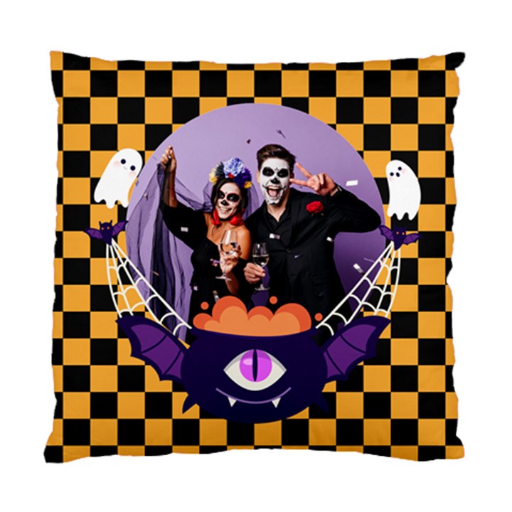 Personalized Photo Checked Pattern Standard Cushion Case Standard Cushion Case (One Side)