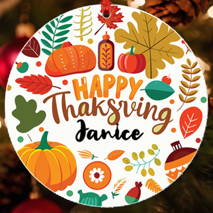 Personalized Thanksgiving Year Round Ornament UV Print Acrylic Ornament Round