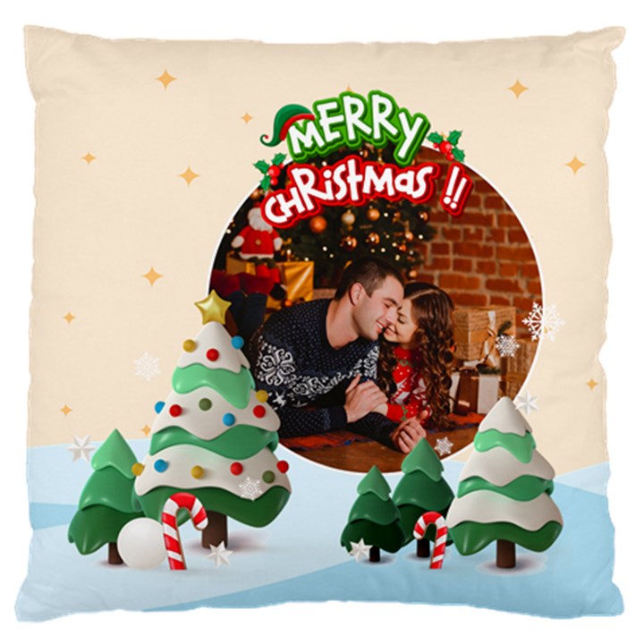 Personalized Photo Christmas Tree Large Cushion Case  Large Cushion Case (Two Sides)