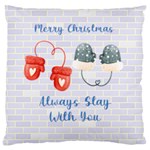 Personalized 4 Photo Christmas Large Cushion Case  Large Cushion Case (Two Sides) Back