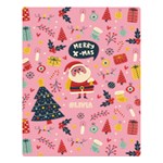 Personalized Christmas Name Any Text Two Sides Premium Plush Fleece Blanket Two Sides Premium Plush Fleece Blanket (Large) 80 x60  Blanket Back