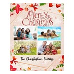 Personalized Christmas Photo Name Any Text Two Sides Premium Plush Fleece Blanket Two Sides Premium Plush Fleece Blanket (Large) 80 x60  Blanket Back