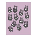 Personalized Name Bear Family Two Sides Premium Plush Fleece Blanket (Mini) 35 x27  Blanket Front