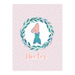 Personalized Name Mermaid Tail Birthday Two Sides Premium Plush Fleece Blanket (Mini) 35 x27  Blanket Front