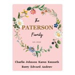 Personalized Family Blanket Two Sides Premium Plush Fleece Blanket (Mini) 35 x27  Blanket Front