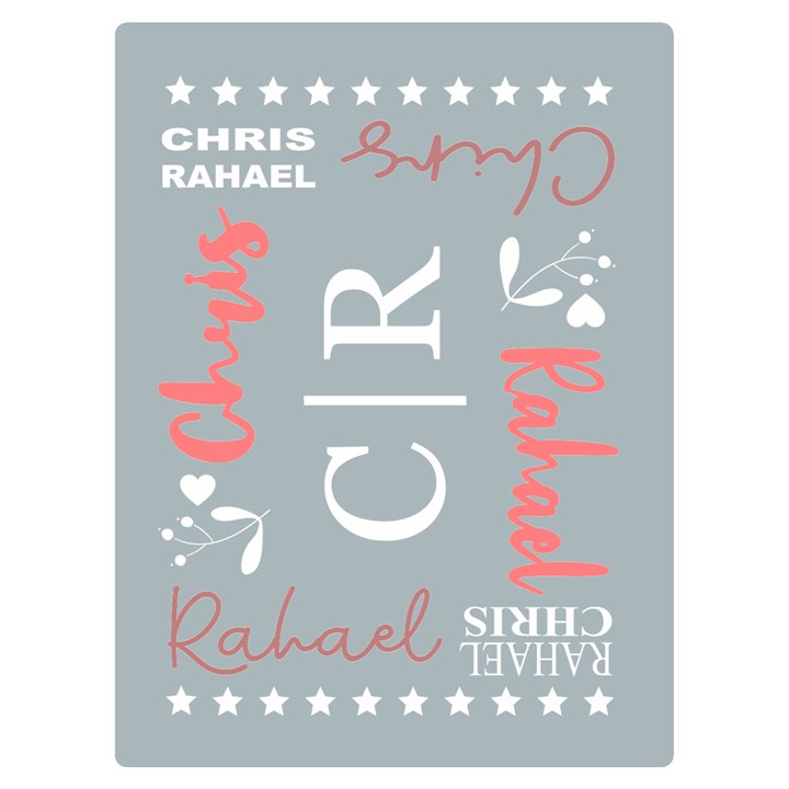 Personalized Name Wedding Family Love Two Sides Premium Plush Fleece Blanket (Baby Size)